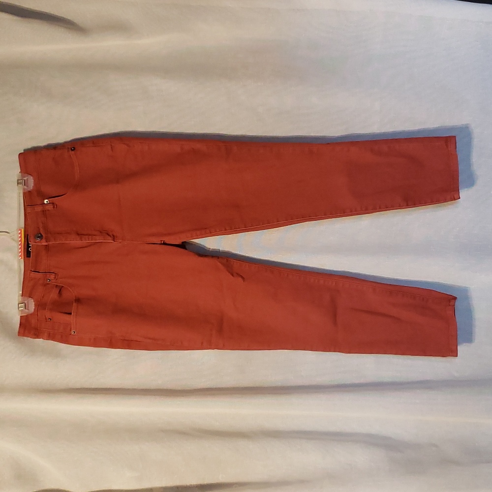 Oat New York Werner High Rise Colored Ankle Skinny Jean burnt orange